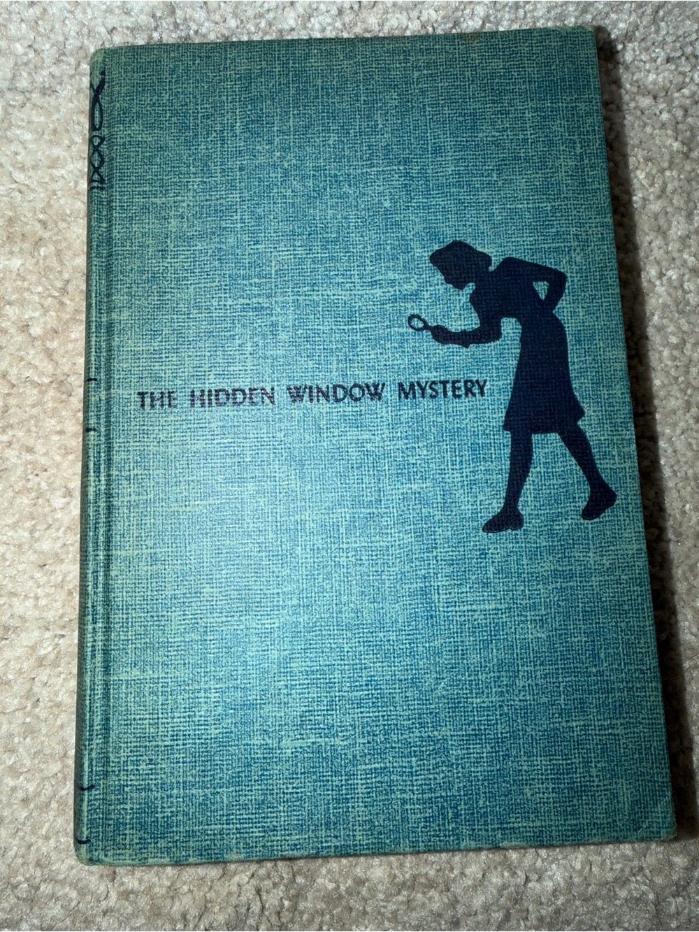 Vintage Blue Cover w/Black silhouette book - Nancy Drew The Hidden Window